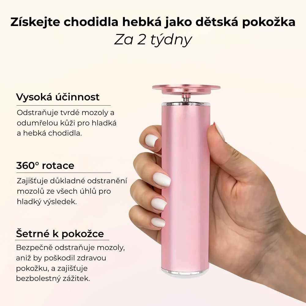 Elektrický odstraňovač mozolů na nohy Yuna