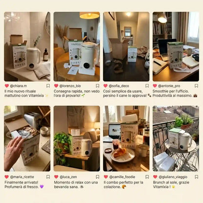 VitaMixia - Multifunzione 8 in 1 per Preparare Bevande Vegetali, Succhi e Molto Altro