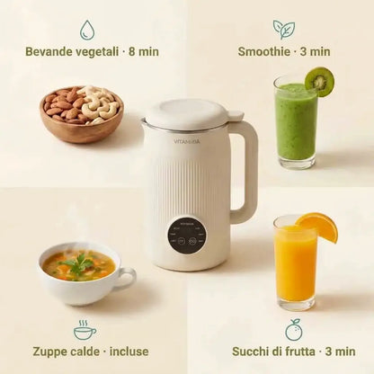 VitaMixia Multifunzione 8 in 1, Prepara Bevande Vegetali, Succhi e Molto Altro.