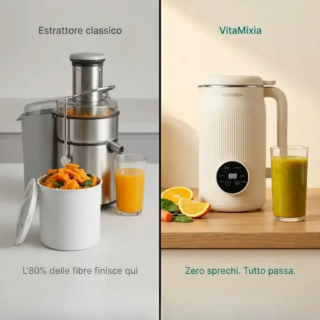 VitaMixia Multifunzione 8 in 1, Prepara Bevande Vegetali, Succhi e Molto Altro.