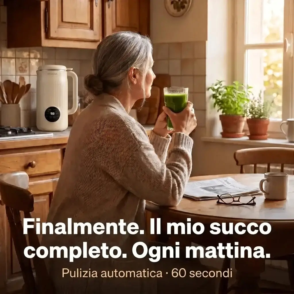 VitaMixia Multifunzione 8 in 1, Prepara Bevande Vegetali, Succhi e Molto Altro.