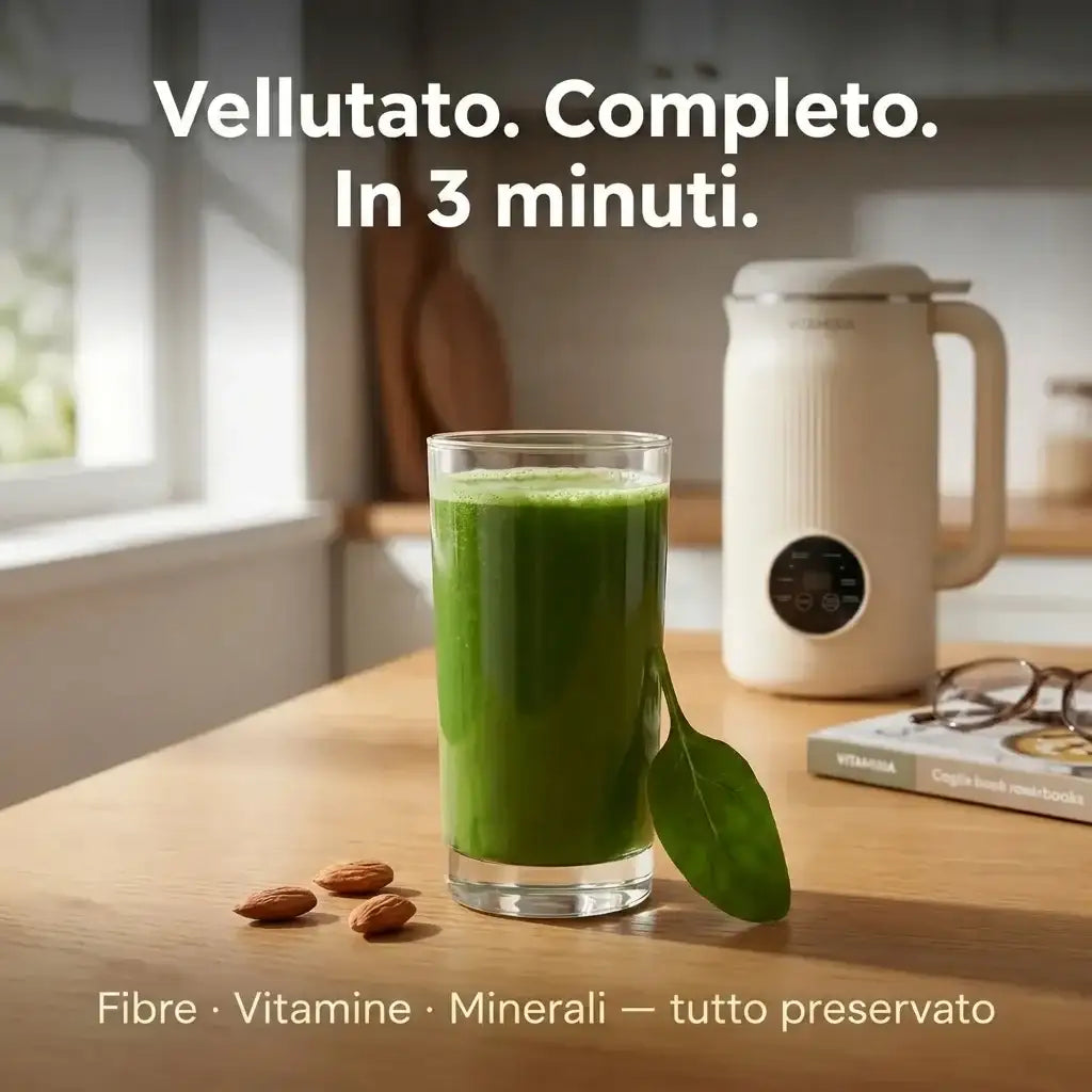 VitaMixia Multifunzione 8 in 1, Prepara Bevande Vegetali, Succhi e Molto Altro.