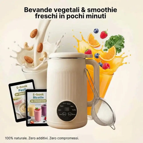VitaMixia Multifunzione 8 in 1, Prepara Bevande Vegetali, Succhi e Molto Altro.